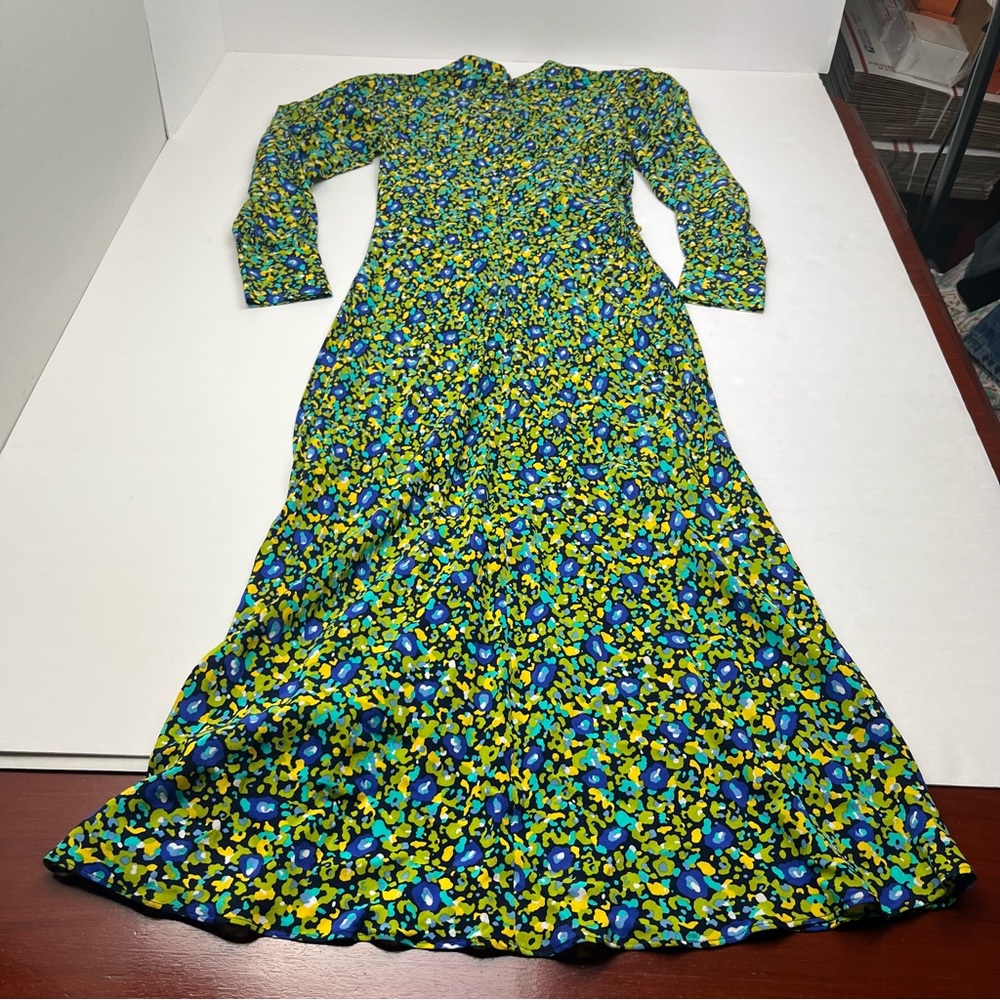 Rails‎ Carmel Midi Dress Abstract Garden Side Cutout Long Sleeve Size Small NEW - Picture 16 of 16